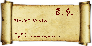Biró Viola névjegykártya